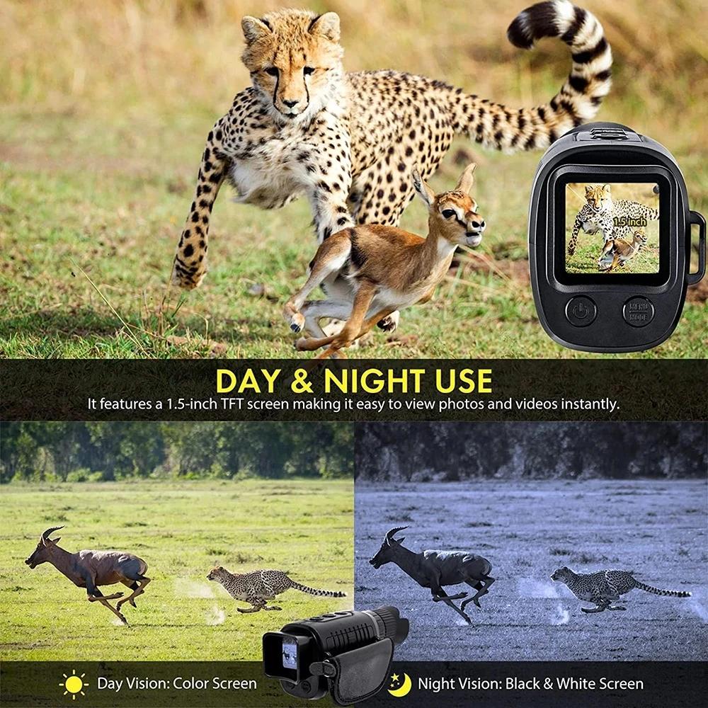 Appareil de vision nocturne monoculaire, caméra infrarouge HD 1080P, n'aime lumineux numérique 5X, t
