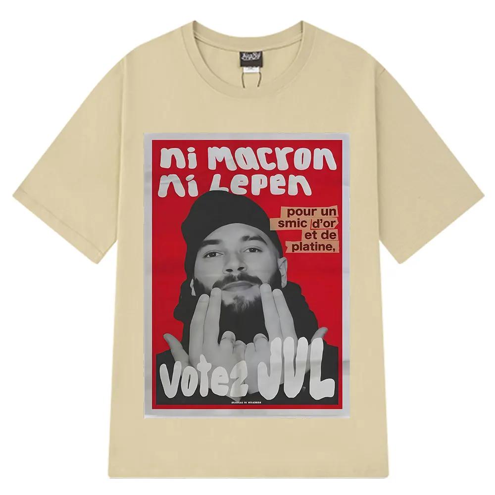 Rappeur français Vote JUL mode graphique T-shirts hommes femmes Hip-hop T-shirt à manches courtes dé