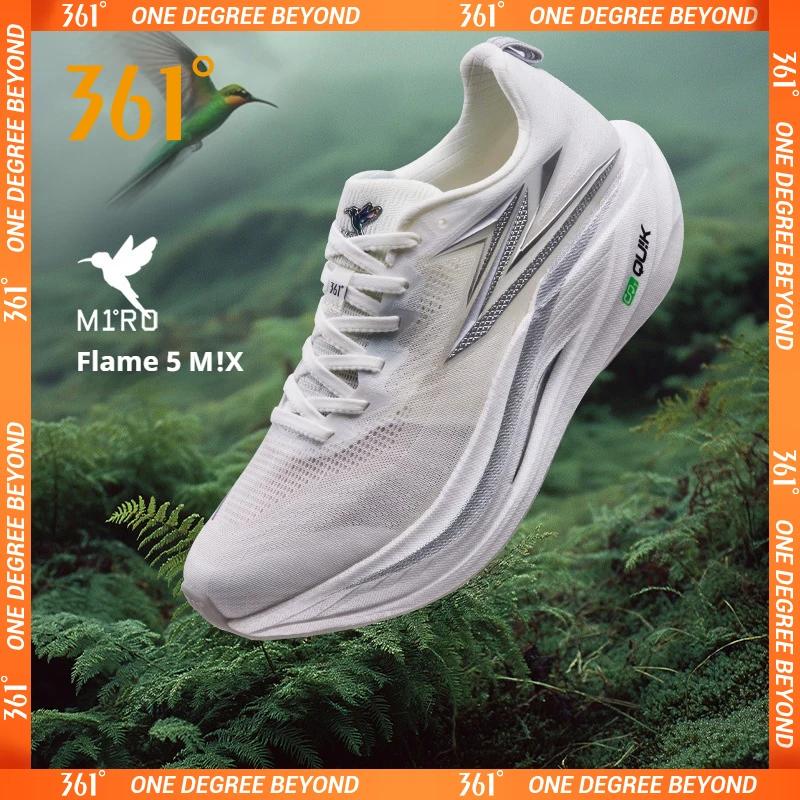 361 ° Chaussures de course Flame 5.0 MIX pour hommes, plaque en carbone, course de marathon, rebon