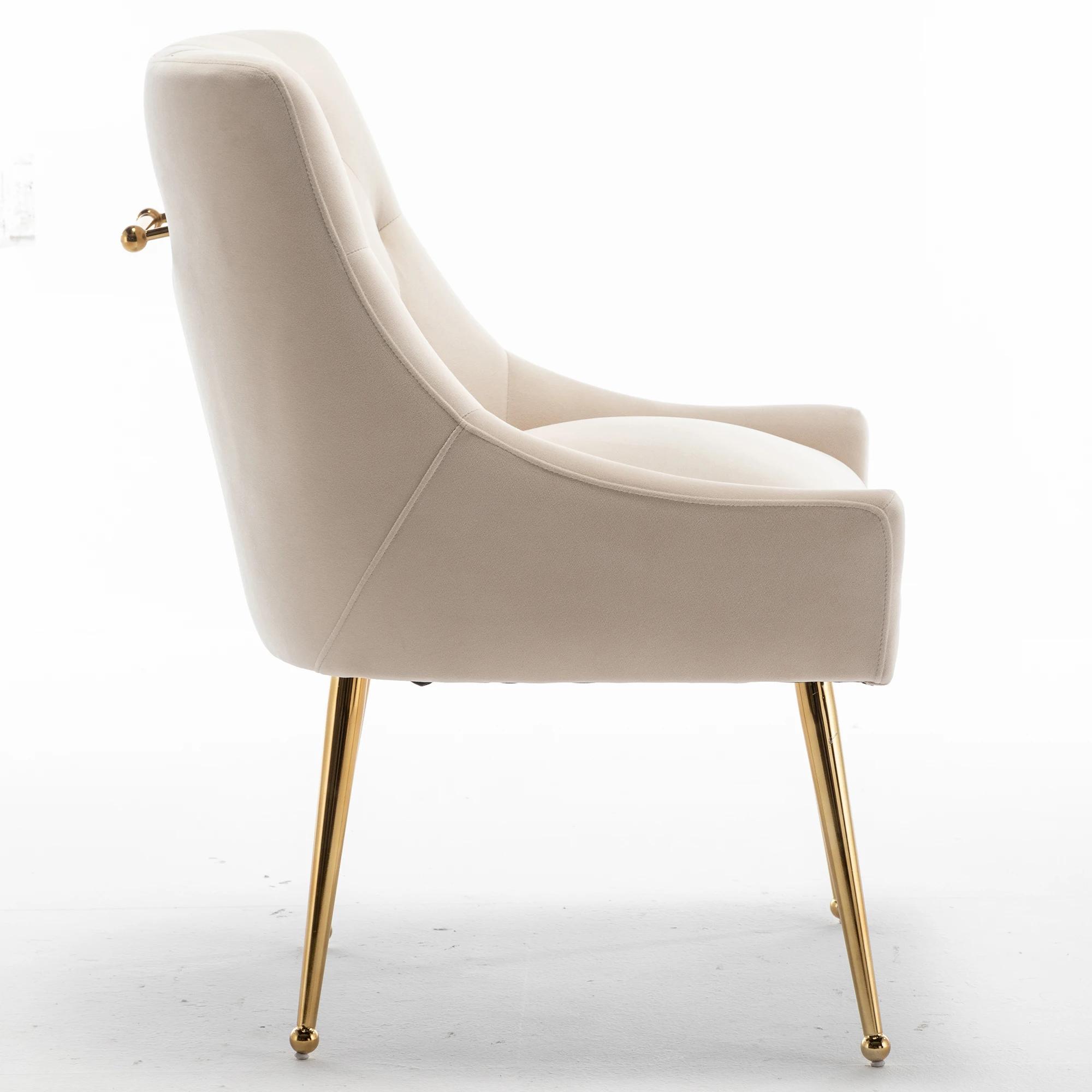 SEYNAR-Ensemble de 2 chaises de salle à manger modernes, chaise d'appoint avec dossier touffeté et n