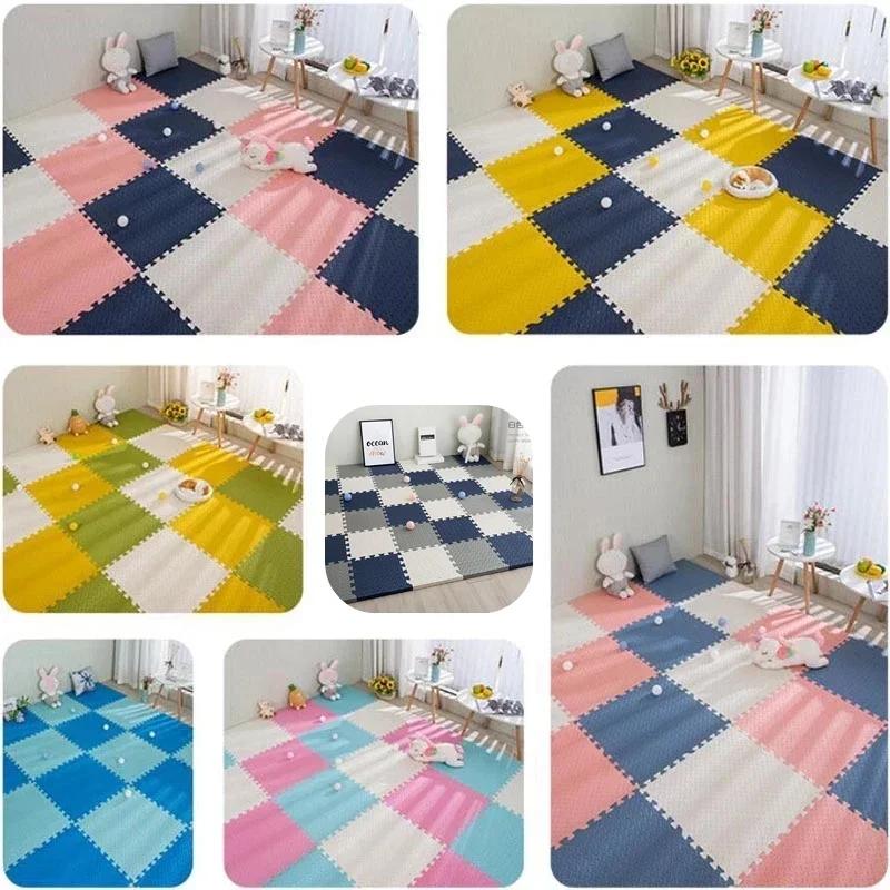 Tapis de jeu en mousse pour bébé, 16 pièces, tapis de Puzzle pour enfants, carreaux d'exercice imbri