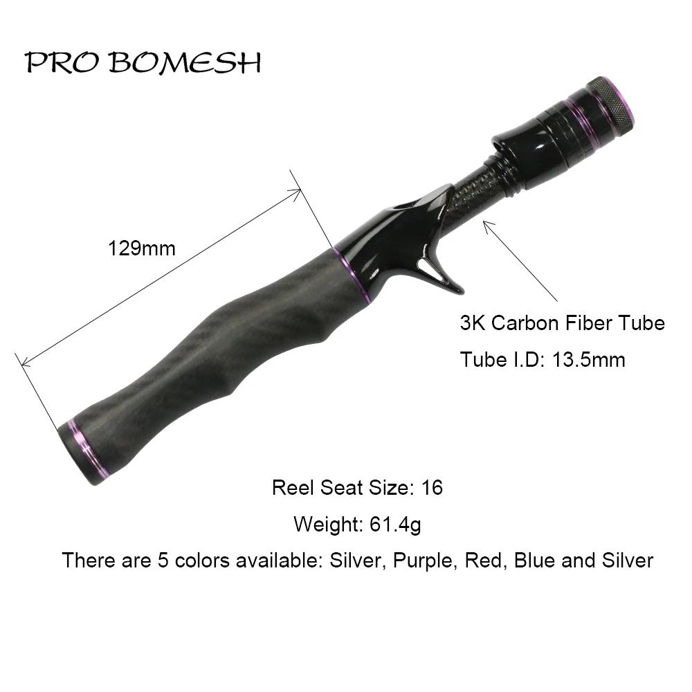 Pro Bomesh filature coulée pleine longueur en Fiber de carbone poignée Kit truite canne à pêche bric