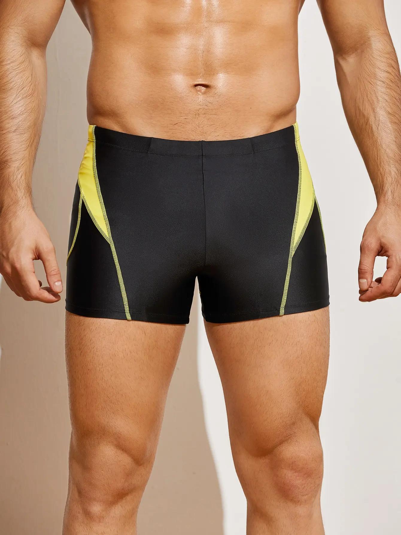 Maillot bain boxer homme compression - Pantalon natation séchage rapide - Professionnel compétition