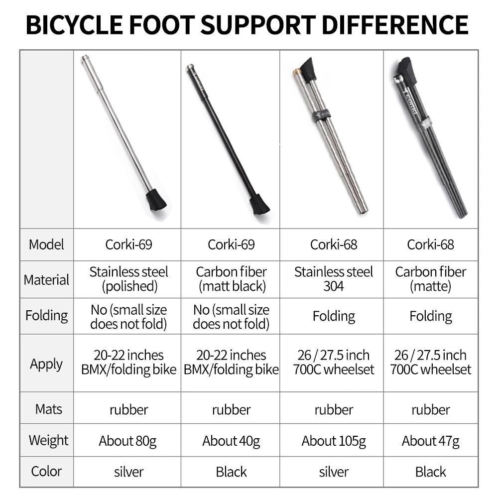 Béquille de vélo de route ultralégère en Fiber de carbone, Support de stationnement pour vélo de mon