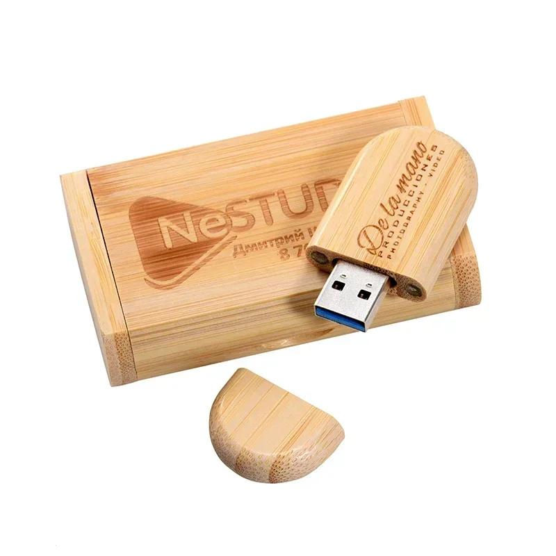 JASTER 20 PCS LOT Logo personnalisé gratuit USB 3.0 clé USB 128 GB belle boîte en bois clé mémoire 6