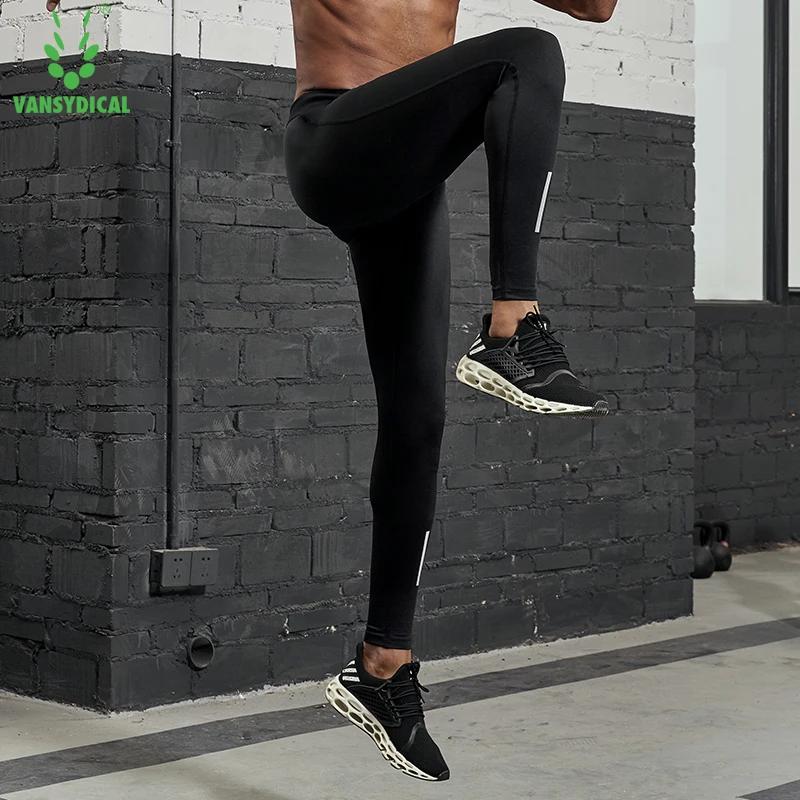 Pantalon compression homme avec bandes réfléchissantes - Collant running et basket pour entraînement