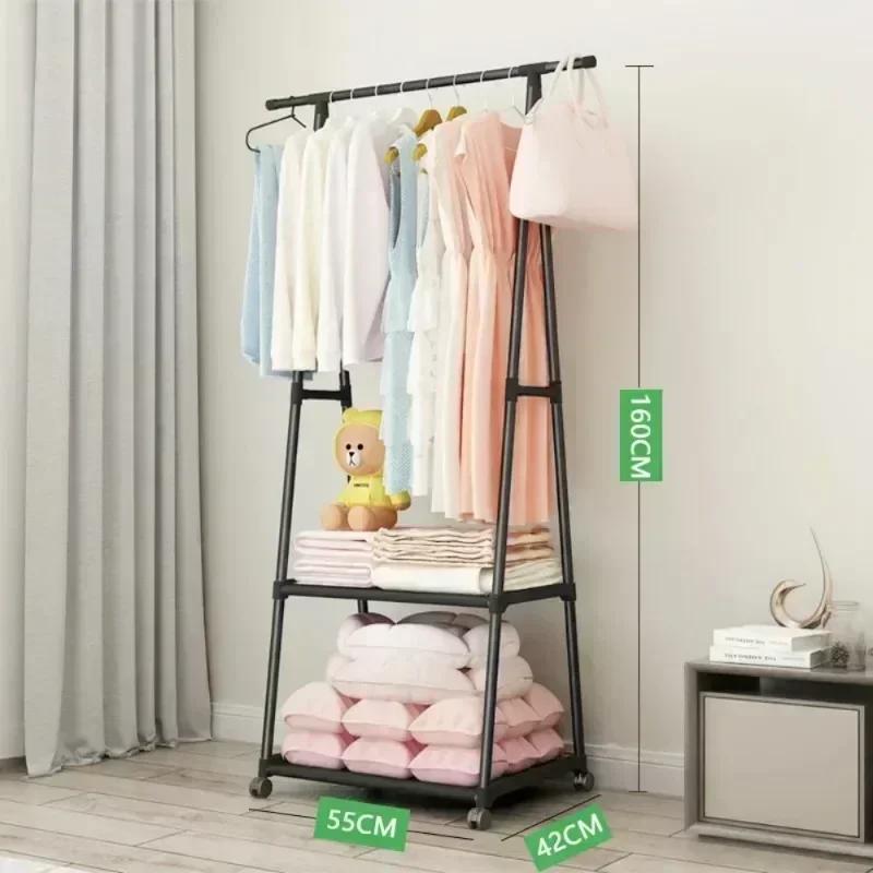 Porte-vêtements mobile triangulaire sur roulettes, multifonctionnel, gain de place, haute capacité d