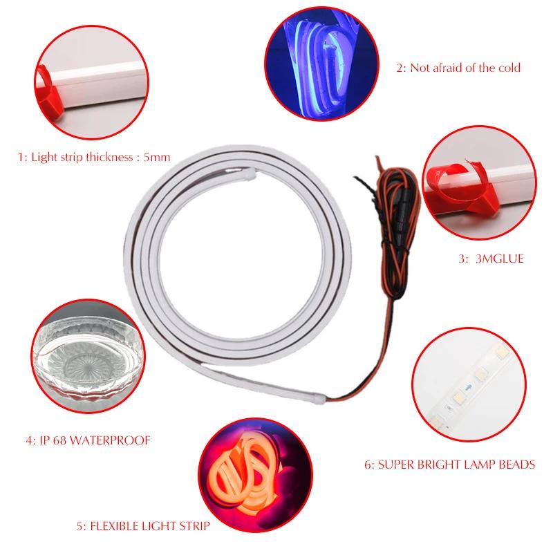 1 pièces pour Jeep Renegade 2015-2021 LED feux diurnes DRL 12V universel Auto étanche Flexible lampe