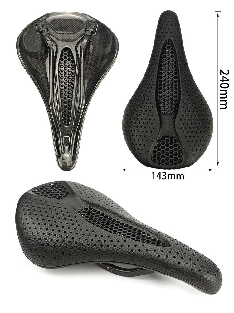BALUGOE-Selle de vélo en carbone imprimée en 3D, siège de VTT confortable, coussin en accent d'abeil