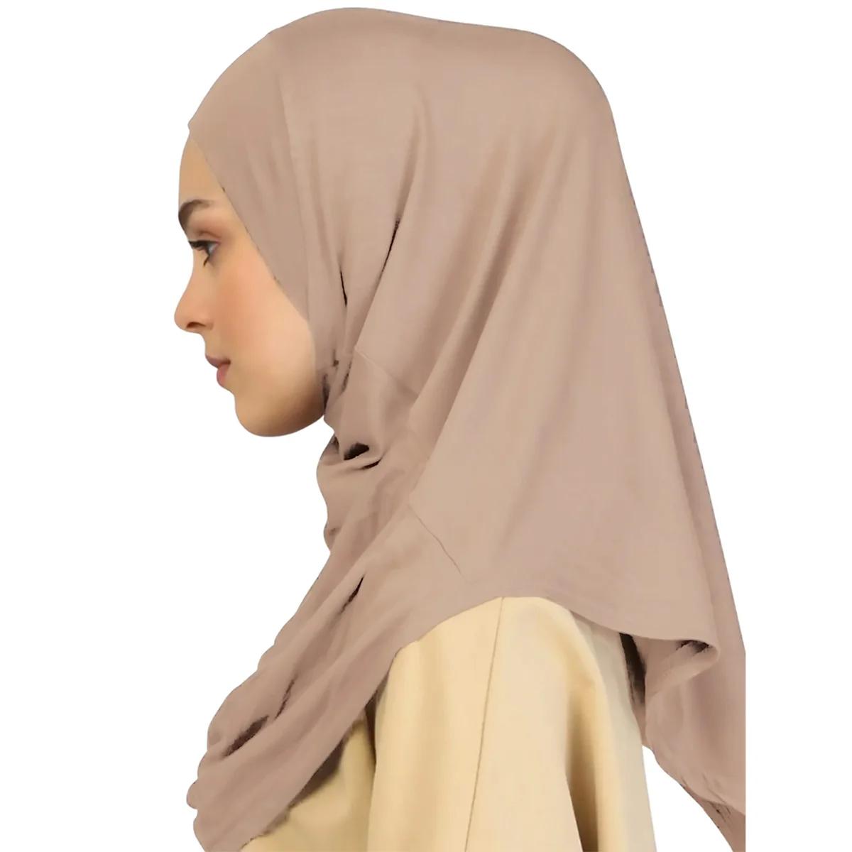 Foulard en chanvre de couleur unie pour femmes, prêt à l'emploi, couvre-cou, Hijabs de sport, châles