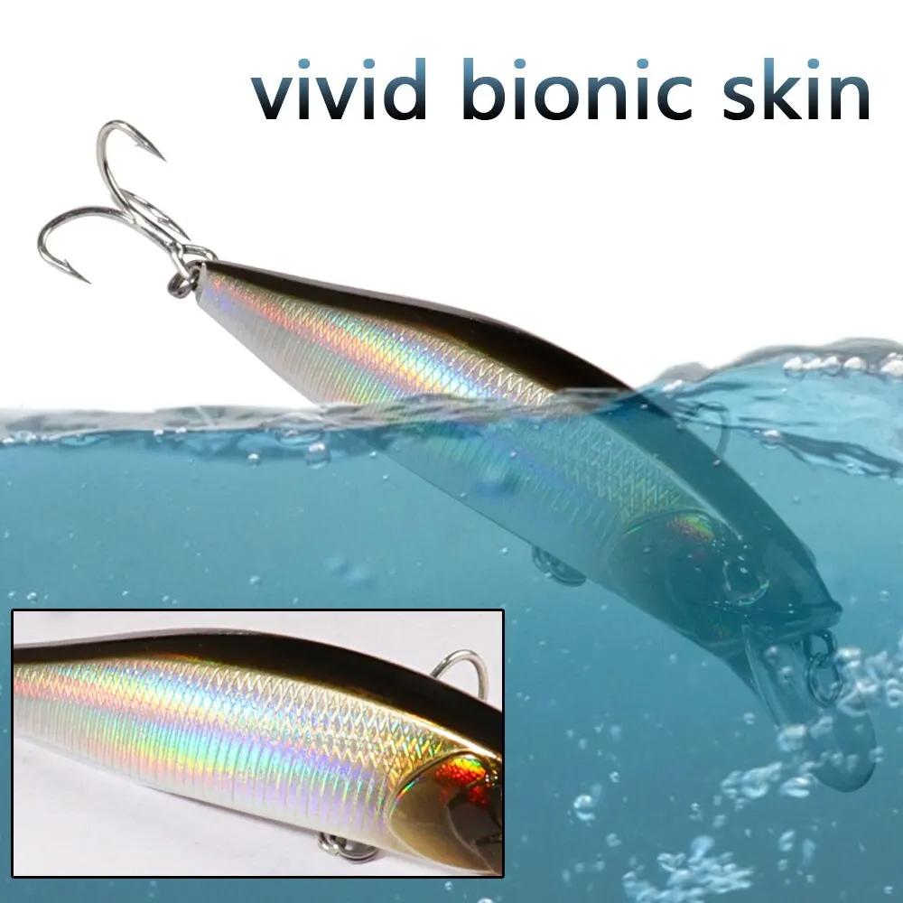 GOBAIT coulant vairon 19g flottant Jerkbait 15g leurre de pêche appât dur triple crochets Swimbait P
