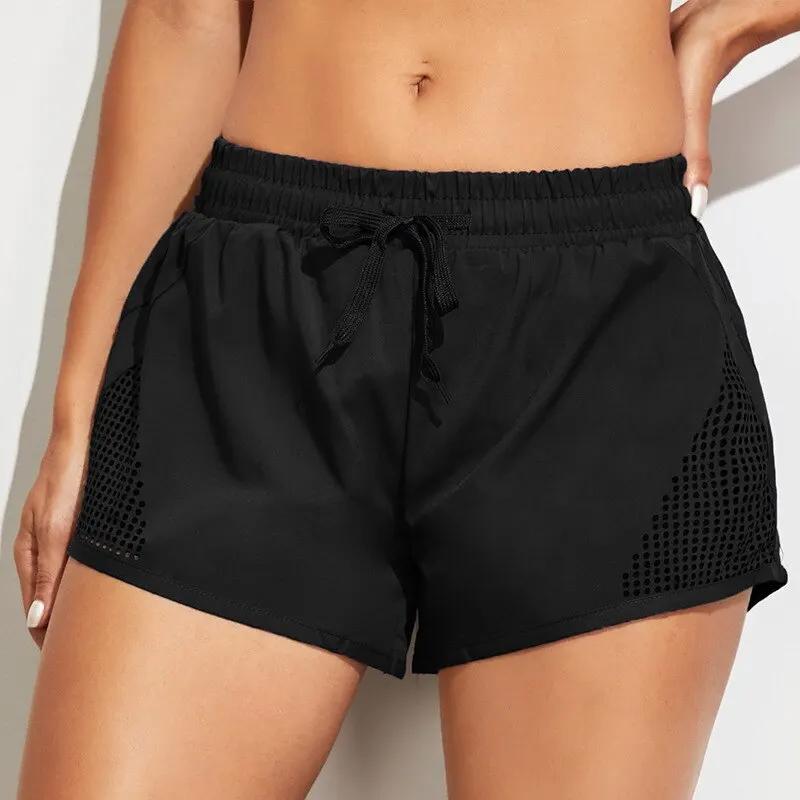 Shorts de Yoga pour femmes Mélange Femmes D'été Anti Vempté Skinny Shorts Casual Gym Dame Taille Éla
