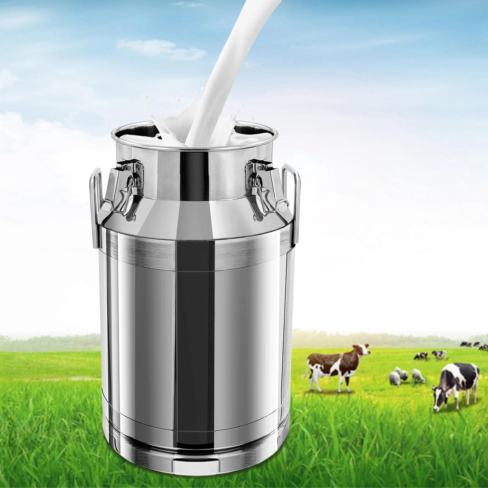 Grande boîte à lait en acier inoxydable avec couvercle scellé, carafe fourre-tout E27, 5.25, 8/10, 6