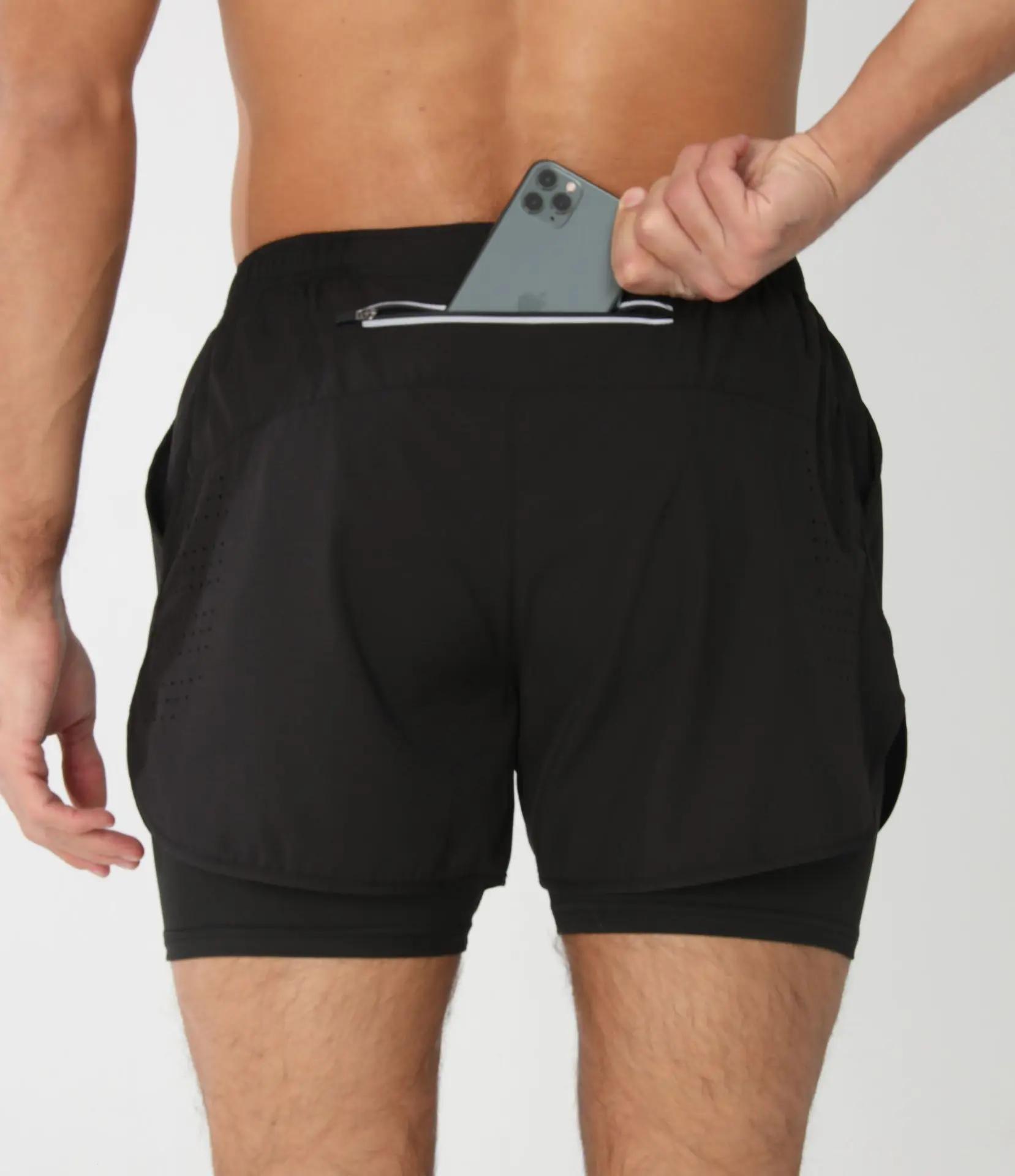 Shorts de course pour homme, pantalons de sport pour la gym et le fitness, shorts d'entraînement à s