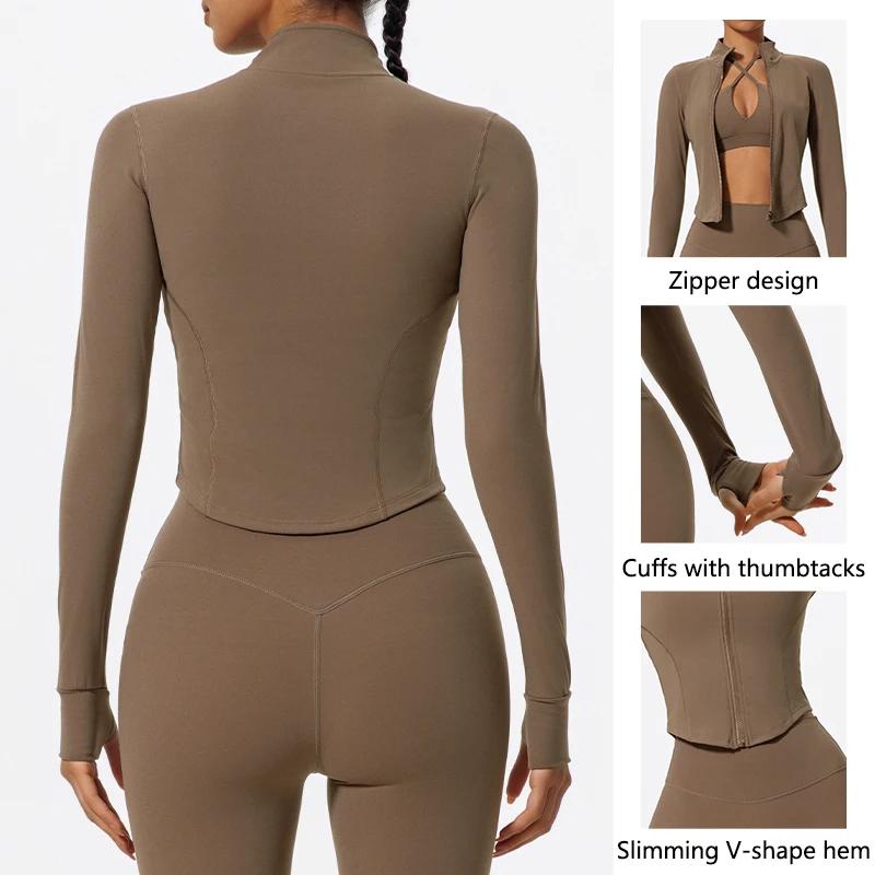 Hearuisavy Vestes de sport ultra-douces pour femmes, vêtements de yoga à fermeture éclair, vêtements