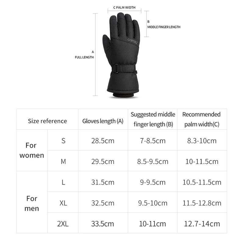 Copozz – gants de Ski, imperméables, ultralégers, coupe-vent, pour moto, équitation, neige, garde au