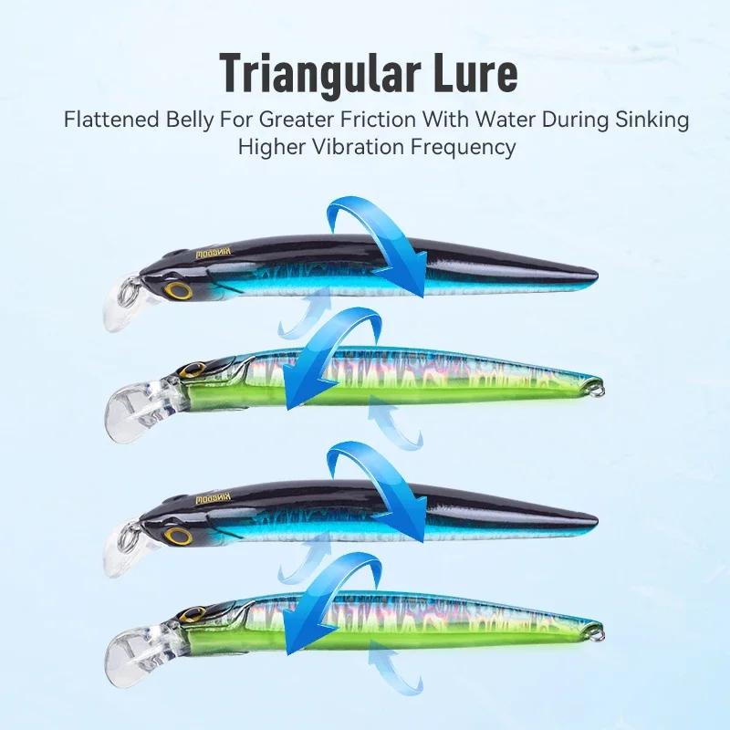 Kingdom Kingart coulant méné leurres de pêche 6g 9g 14g 18.6g Jerkbaits ​ ​ Wobblers d'action réalis