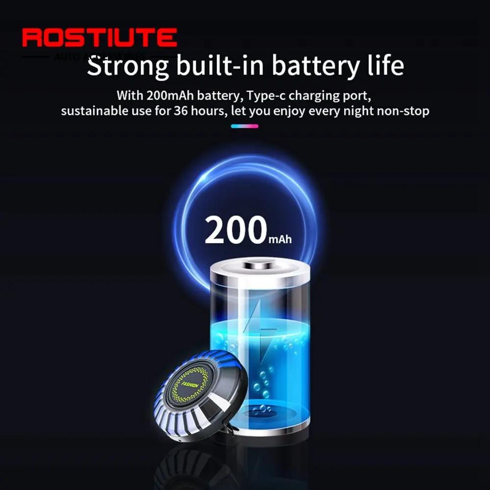 Lumière d'ambiance de voiture 24Led RGB, lumière néon ronde de rythme de musique, décoration d'atmos