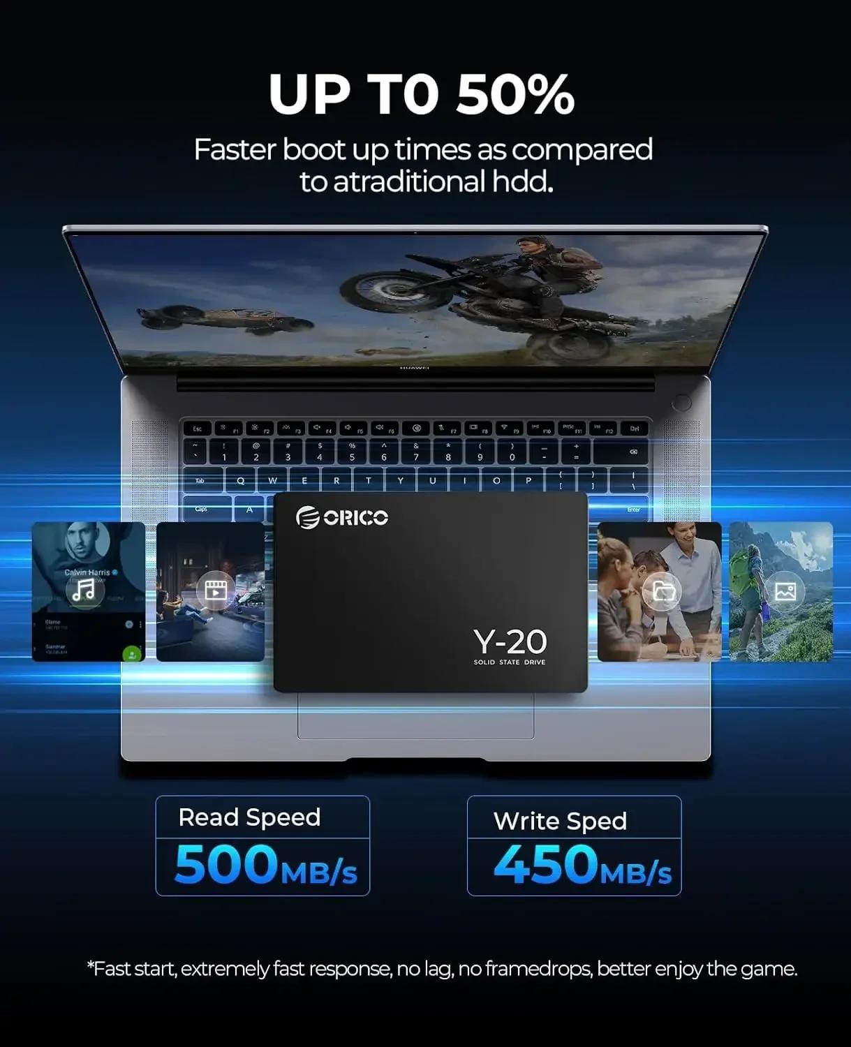 ORICO SATA III SSD 2.5 "disque SSD interne 3D NAND 512GB 1 to 2 to 4 to jusqu'à 550 mo/s pour mettre