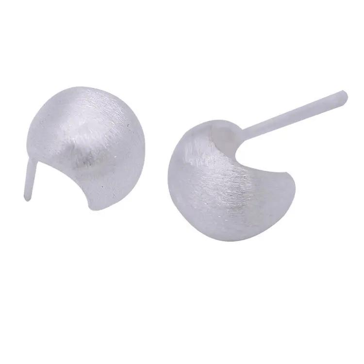 Petites boucles d'oreilles givrées en argent Sterling 925 pour femmes, Piercing, mariage, luxe, qual