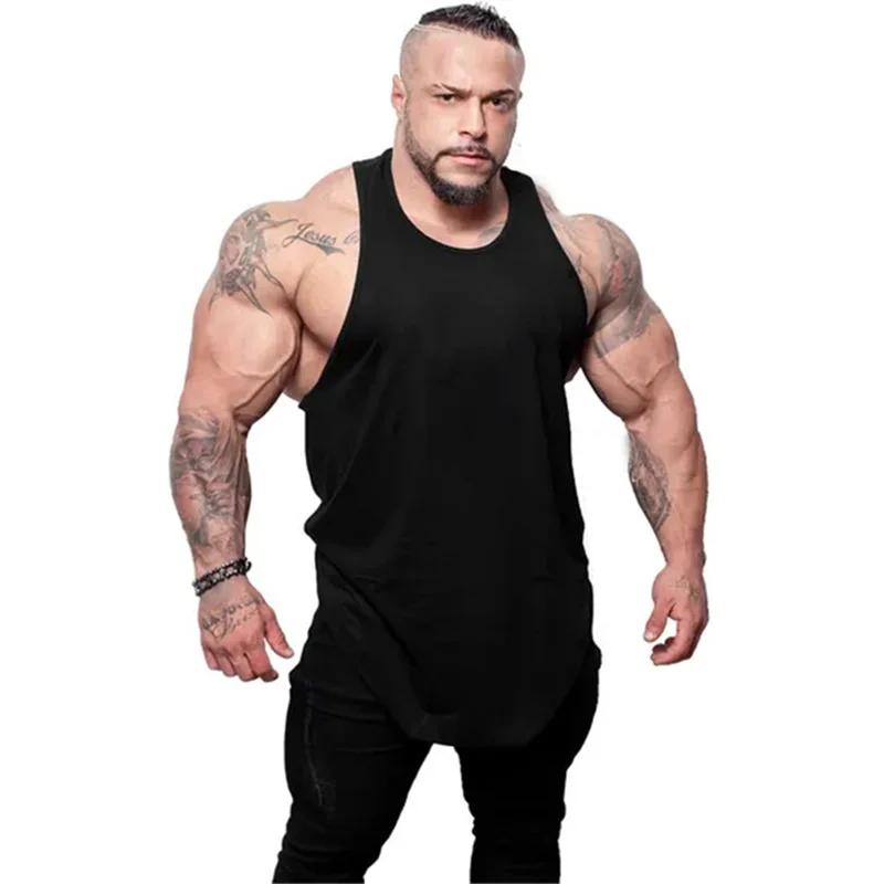 Débardeur homme sportif en coton respirant - T-shirt sans manches fitness musculation running décontracté