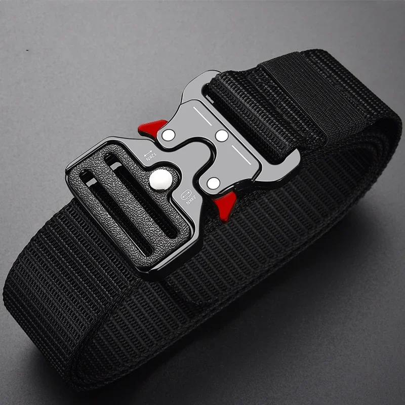 Véritable ceinture tactique à dégagement rapide, ceinture militaire d'extérieur en Nylon véritable s