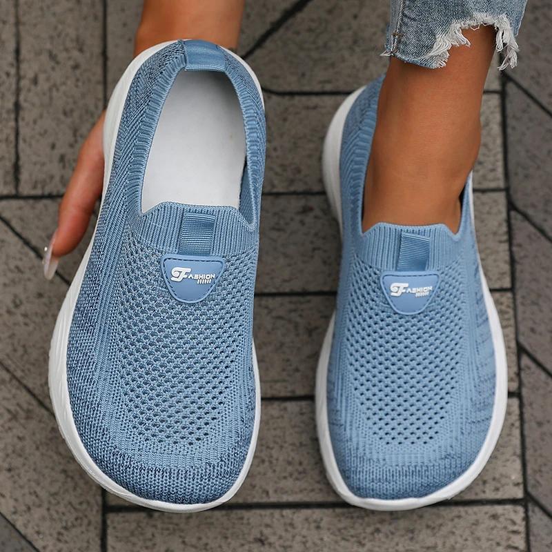 Femmes maille large dernière chaussure respirant doux baskets anti-dérapant résistant à l'usure en p