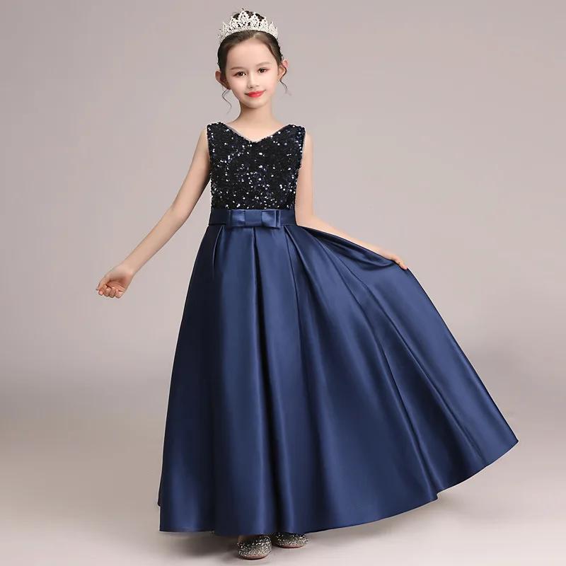 Robe de princesse élégante pour filles 2026, tenue de soirée formelle pour piano et violon, costume