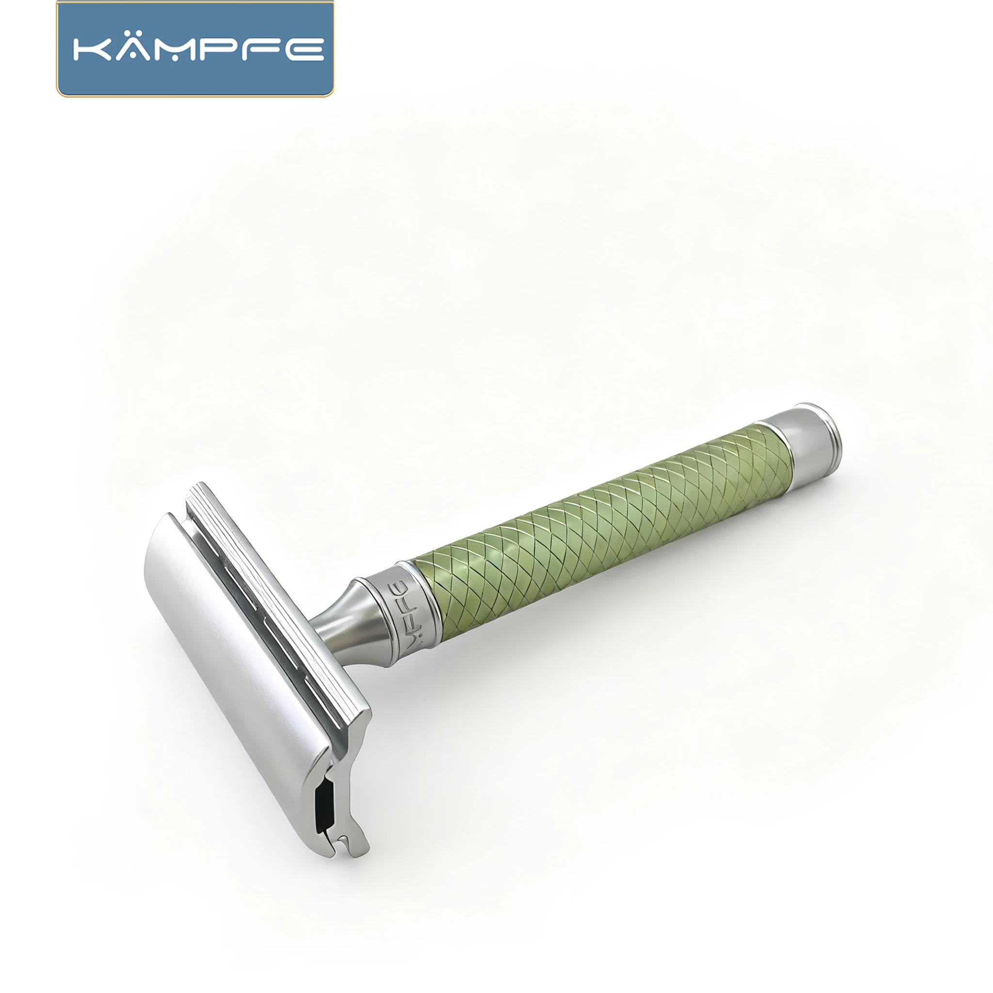Rasoir de sécurité à double tranchant KAMPFE pour hommes, manche en aluminium, meilleur rasoir, cade