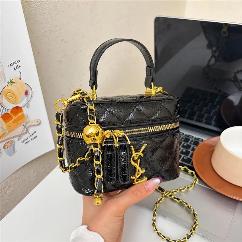 Sac bandoulière matelassé haut de gamme pour femme, motif losanges, mini sac à chaîne, polyvalent (à