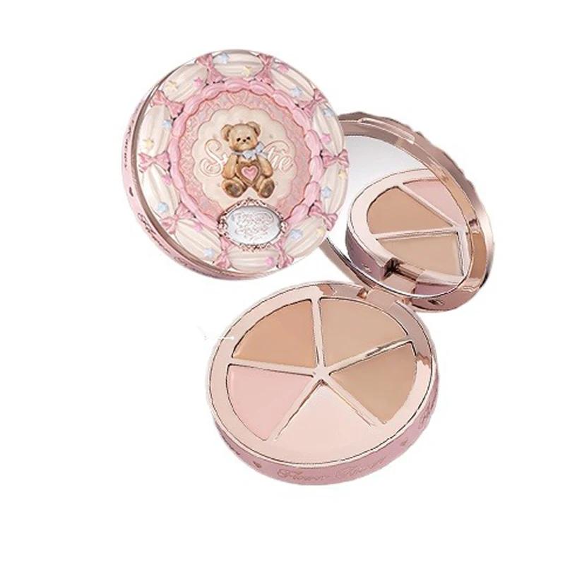 FLOWER KNOWS THE SWEETIE BEAR Palette anti-cernes 4 couleurs éclaircissante couvrant les cernes fond