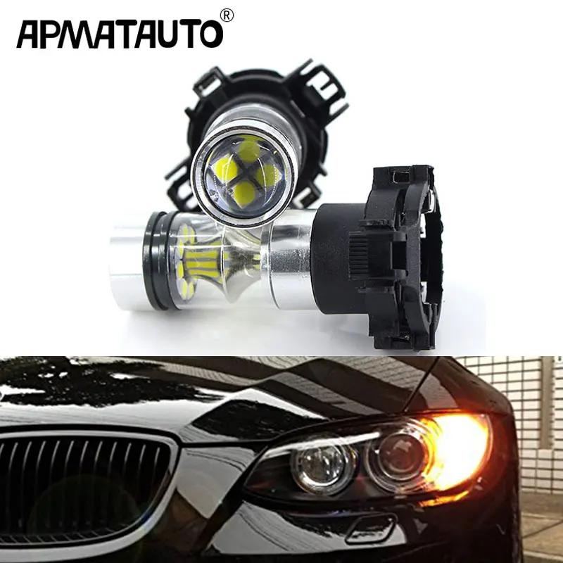 2 pièces voiture PY24W LED Canbus sans Hyper Flash ambre jaune pour BMW E90/E92 F10/F07 E83 X3 E70 X