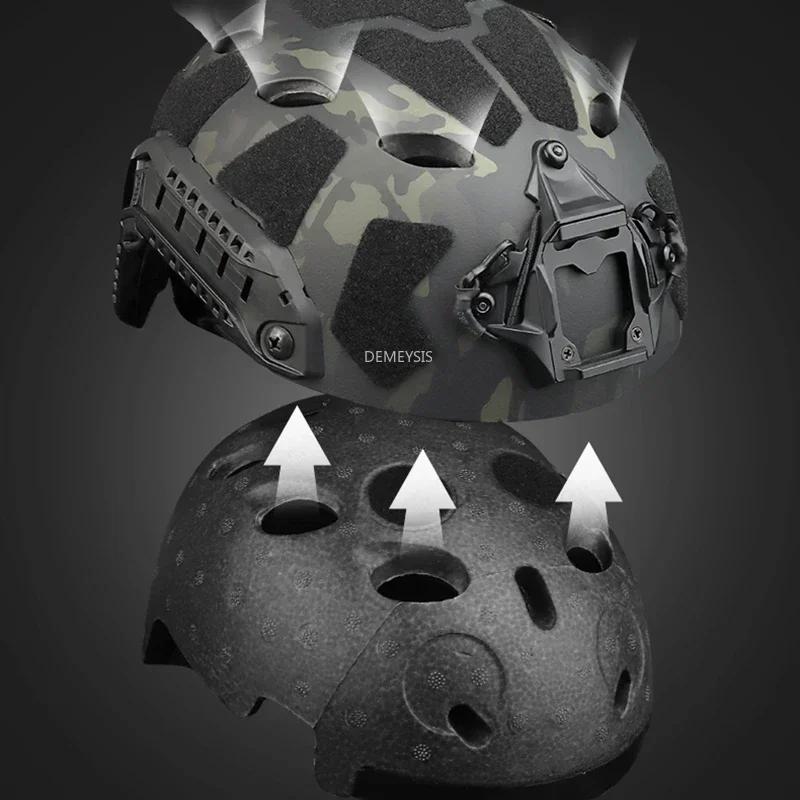 Casque tactique rapide pour airsoft, jeux CS, sports de plein air, chasse, tir, paintball, équipemen