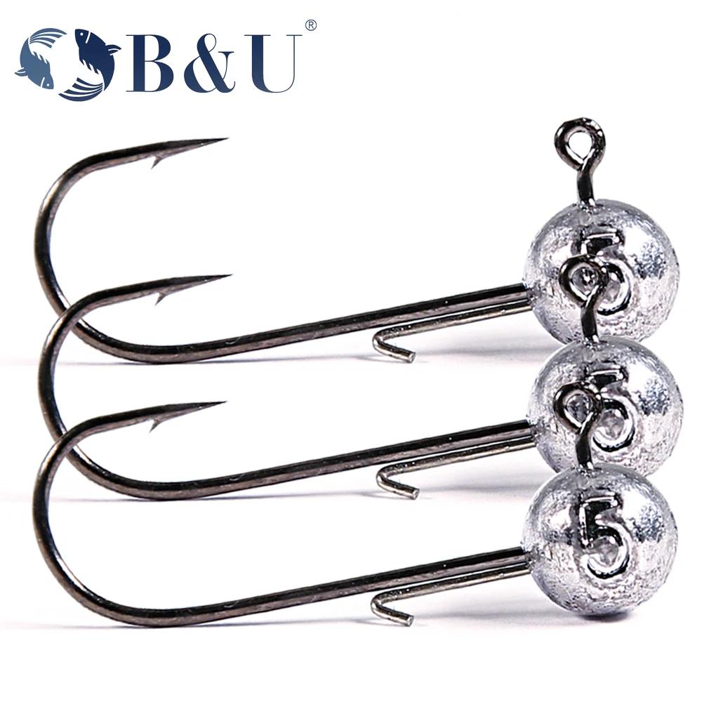 B & U NED tête gabarits crochet 2g-14g toutes tailles boule ronde gabarit tête crochet sans mauvaise