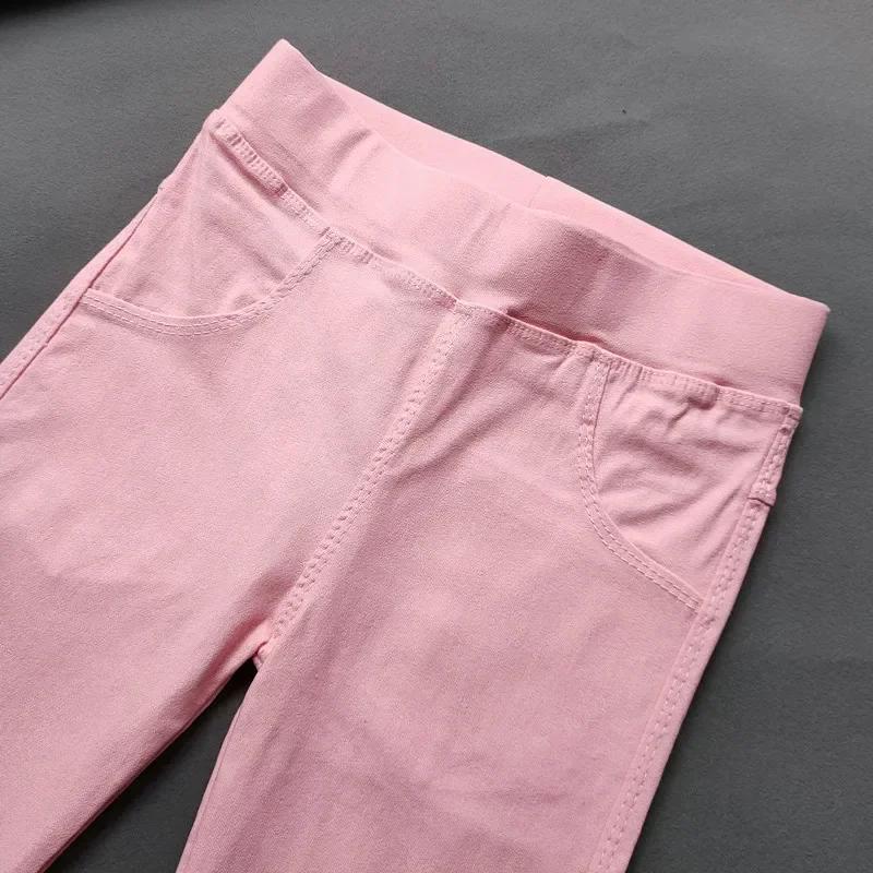 Pantalons Slim pour filles de 2 à 11 ans, couleur bonbon, crayon élastique, décontracté, Leggings so