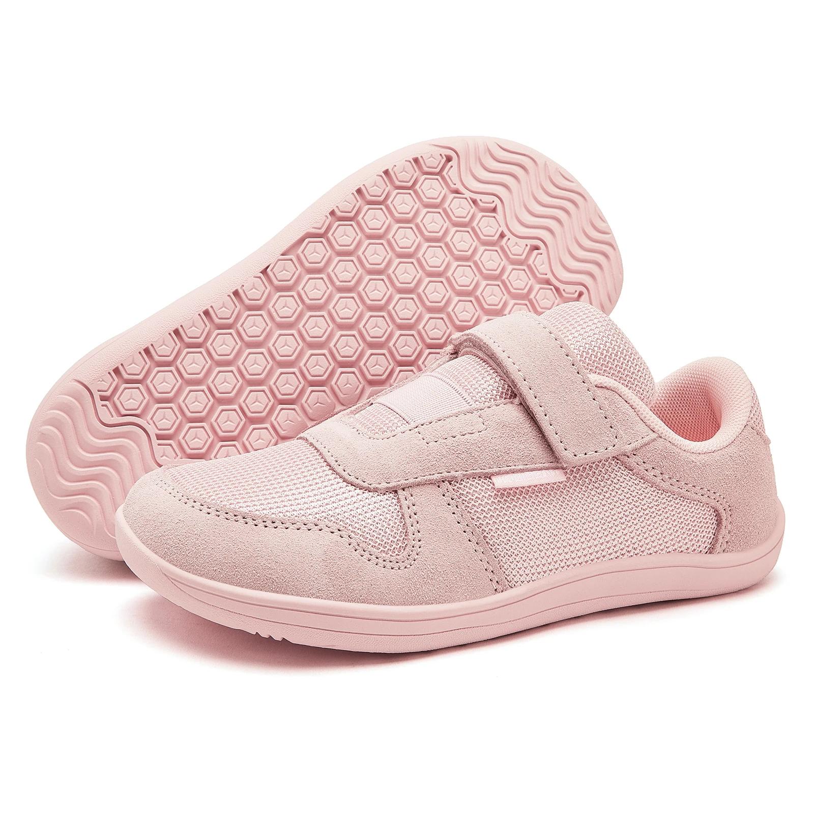 HOBIBEAR enfants chaussures pieds nus à bout large petit/grand/enfant boucle à crochet baskets minim