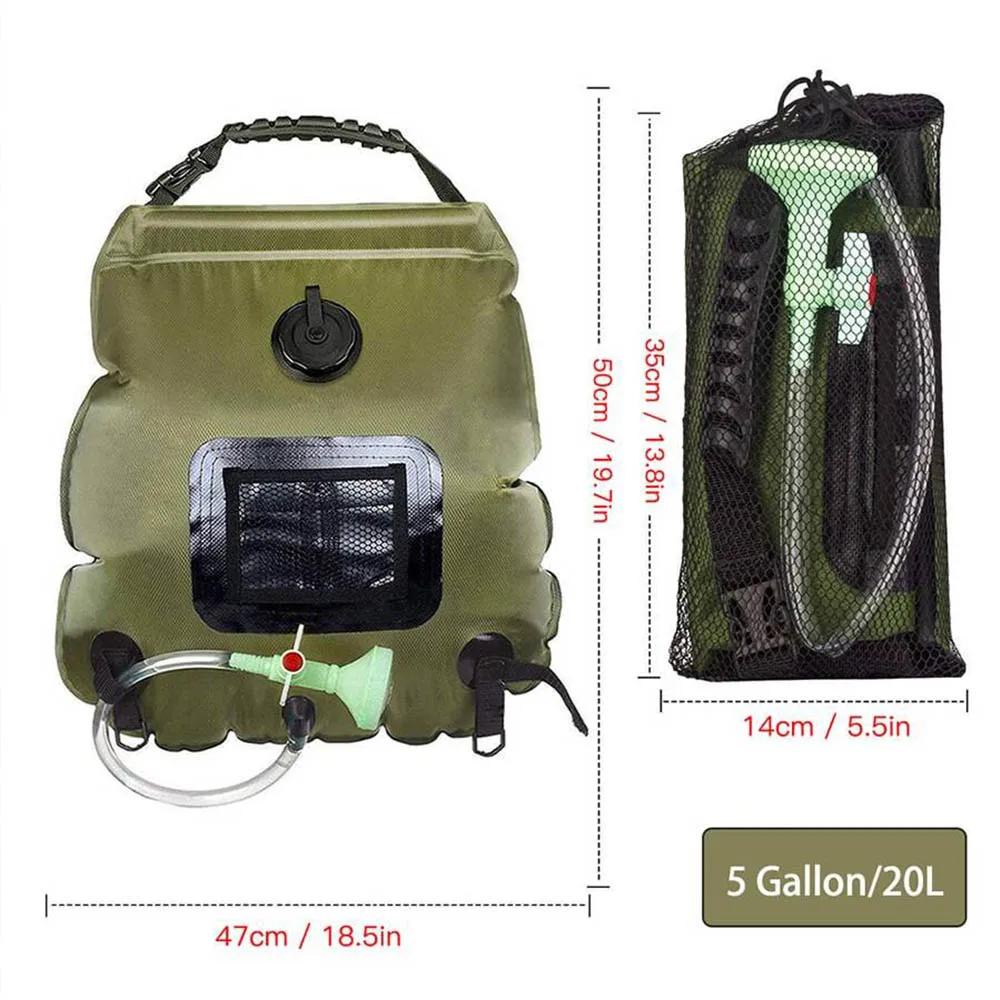 Sac de douche solaire 20L chauffage solaire extérieur Premium Camping sac de douche température de l