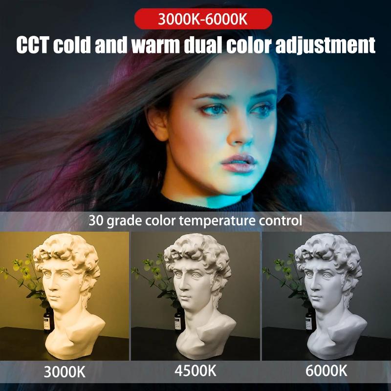 LUXCEO Q508A Tube vidéo RGB portatif bâton LED 3000K-6000K CRI 95 + Studio de photographie baguette 
