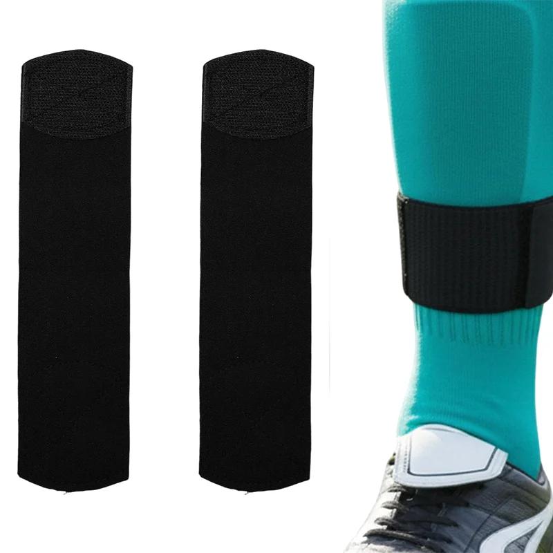 Sangles de protège-tibia élastiques de sport, caoutchouc antidérapant réglable pour le football, la 