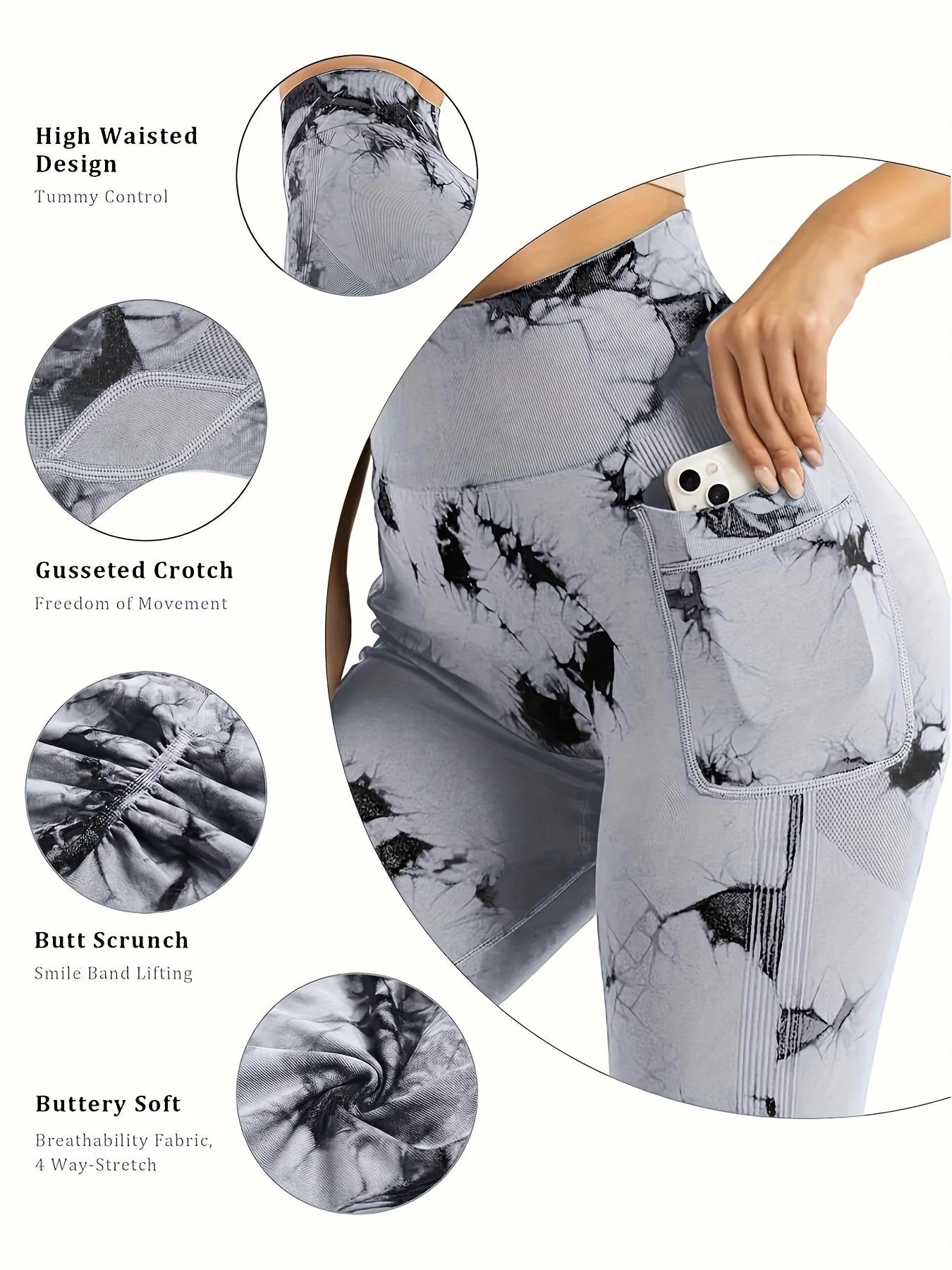 Leggings d'entraînement femme taille haute sans couture avec poches pour yoga et levage fessier