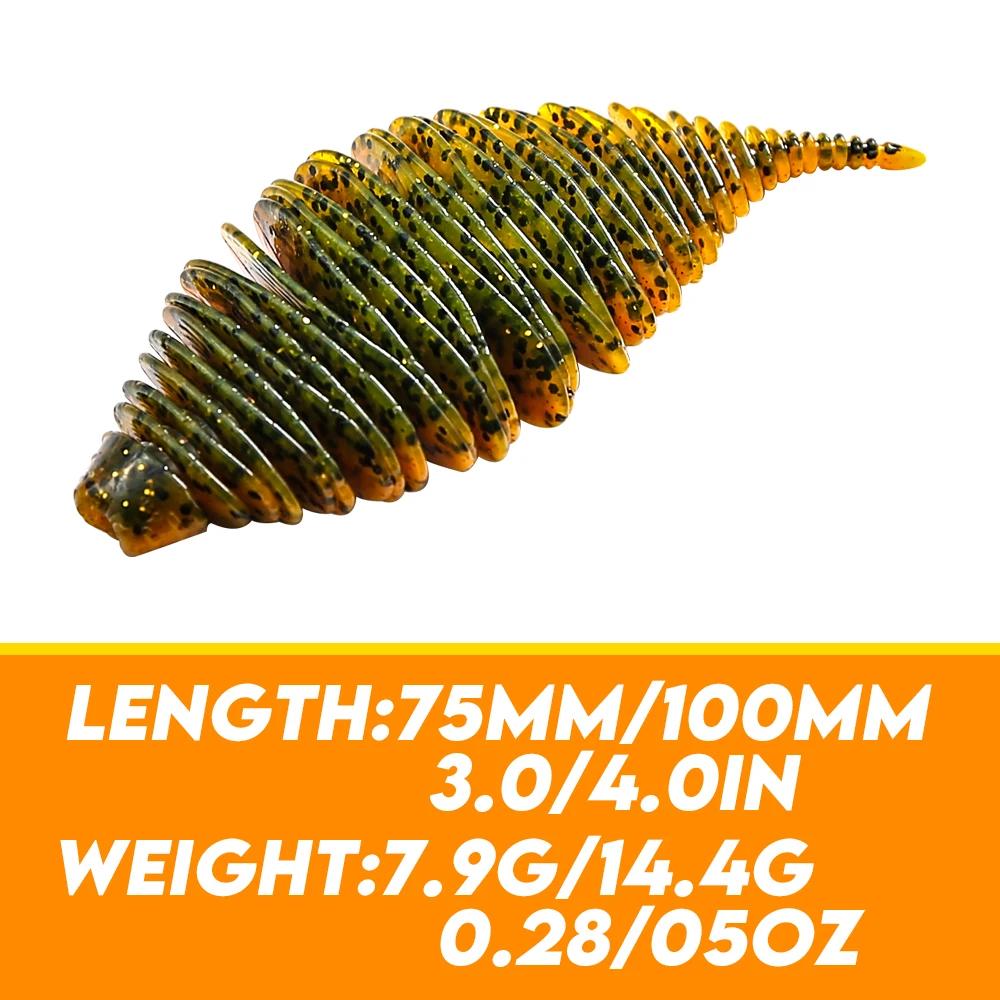 PEAK 100mm soufflet branchi ver appât appât souple leurres de pêche Pesca carpe pêche bar leurre Isc