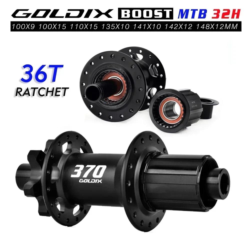 GOLDIX GDX370 32H moyeu de vélo roulement scellé frein à disque 6 boulons j-bend 32 trous cliquet 36