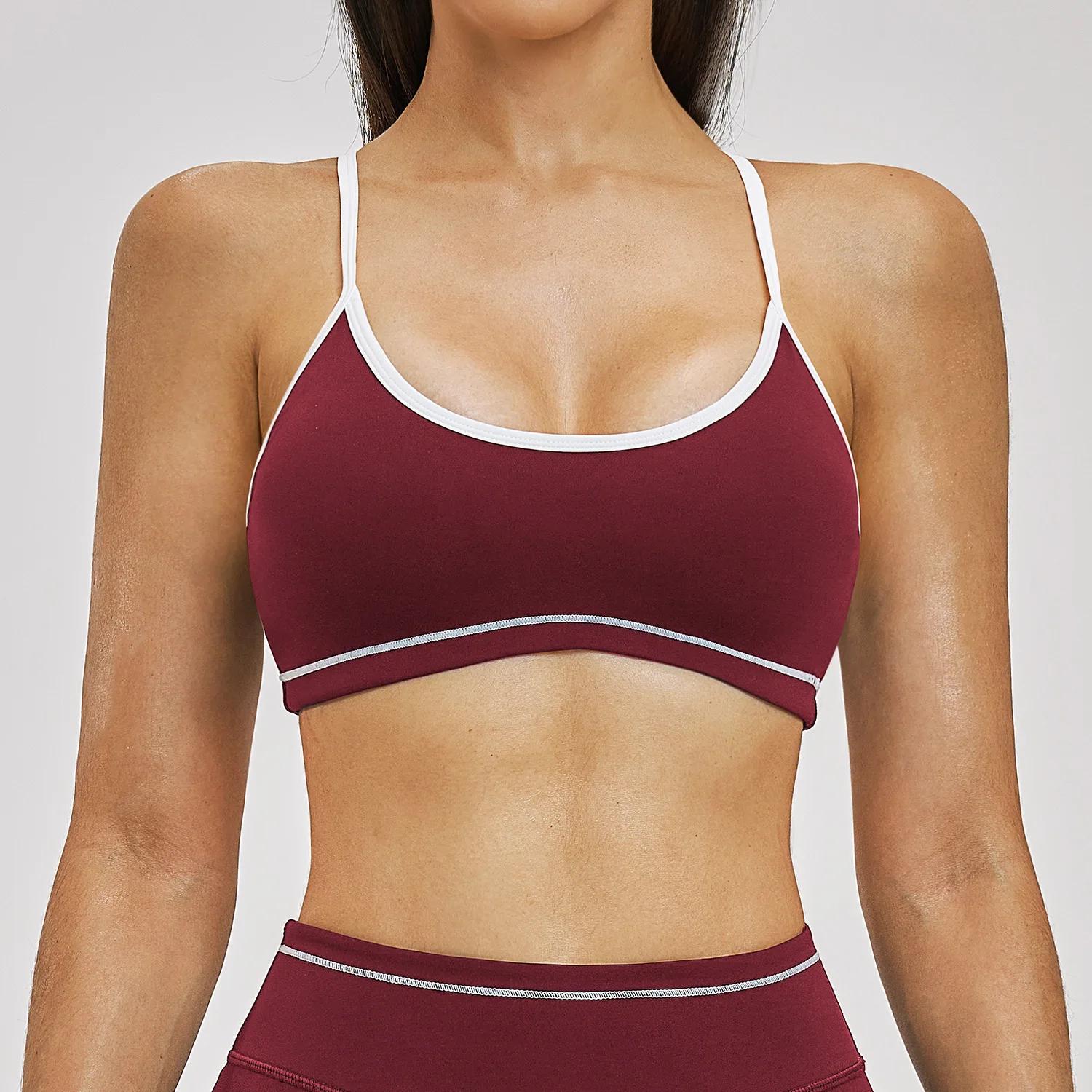 Soutien-gorge de sport pour femme, haut d'entraînement, sous-vêtement de gym, soutien-gorge de cours