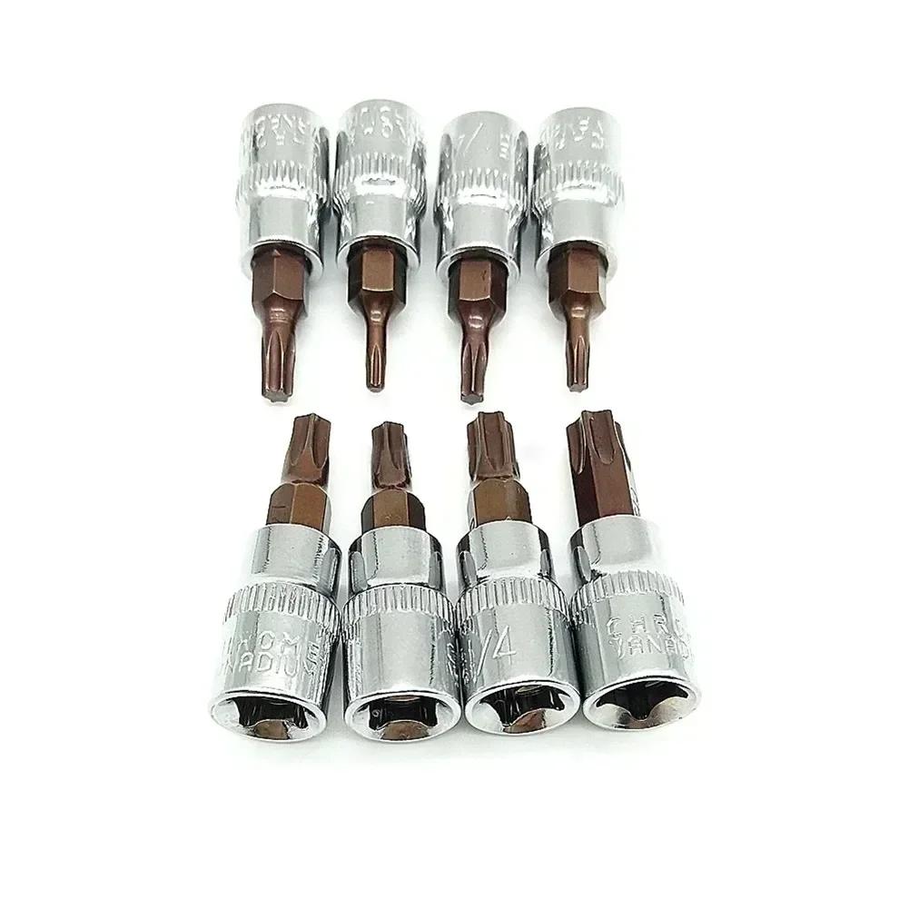 Embouts de tournevis Torx 1/4 pouces, douille d'entraînement, outils manuels, embouts de tournevis à