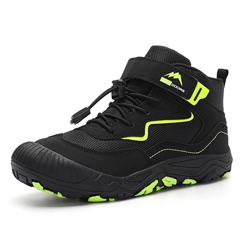 Chaussures de randonnée montantes pour enfants, baskets de Trekking imperméables, bottes d'escalade 
