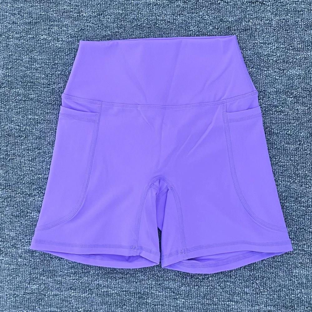 Short de sport à poches pour femmes, taille haute, short de levage des hanches, Yoga, court, entraîn