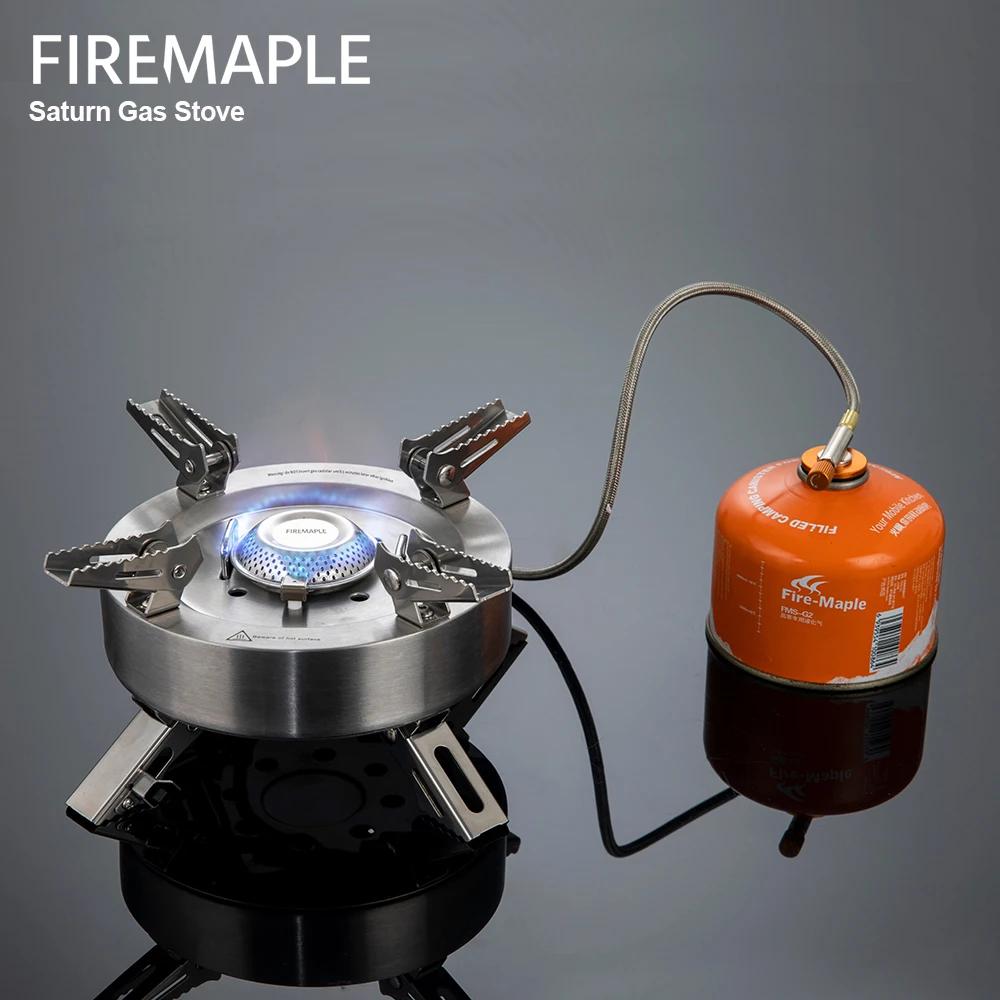 Brûleur à gaz fendu Saturn en érable de feu, Double préchauffeur, cuisinière à gaz de cuisine pliabl