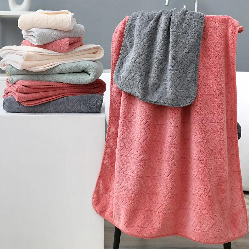 Serviette de Bain Épaisse en Velours pour Homme et Femme, Grande Absorption d'Eau, ne se Décolore pa