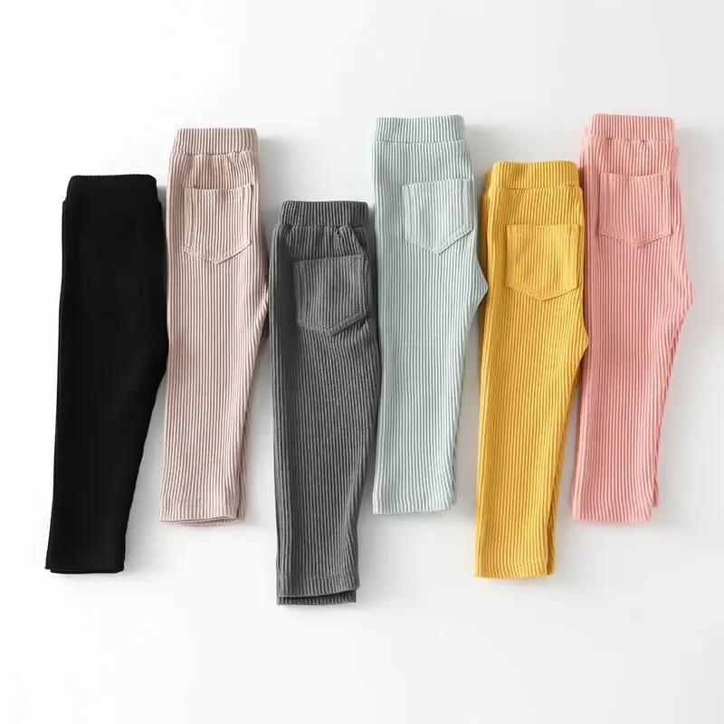 Pantalons pour bébés filles et garçons, taille haute, en coton, grand PP, Leggings, vêtements pour e
