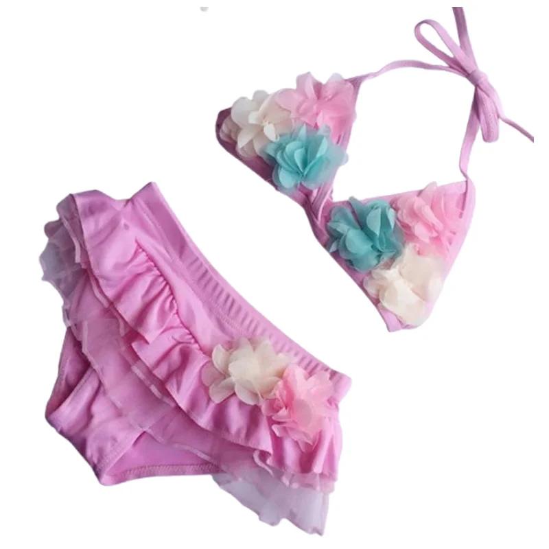 Nouveau maillot de bain pour enfants mignon fleur bébé maillot de bain pour les filles